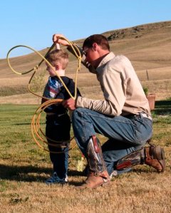 Roping in Montana, 2007